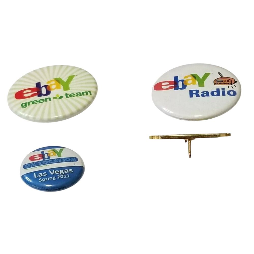 Ebay On Location Pins Set of4 2010 to 2011 Radio Anniversary Pin eBayana Pinback - Picture 12 of 13